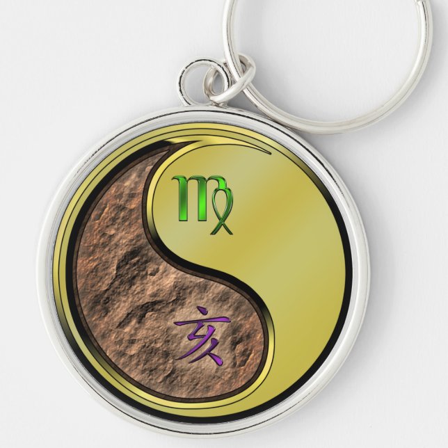 Chaveiro Placa Virgo & Metal (Frente)