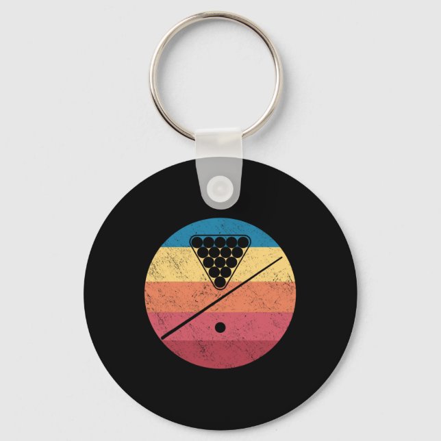 Chaveiro Placas Retro Cue Stick Mesa Piscina (Frente)