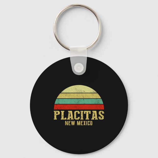Chaveiro Placitas New Mexico Vintage Retro Sunset  (Frente)