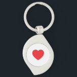 Chaveiro Plain Modern White Red Love Heart Graphic<br><div class="desc">Plain Minimalist Modern Designs. They're all simple, attractive, unique.</div>
