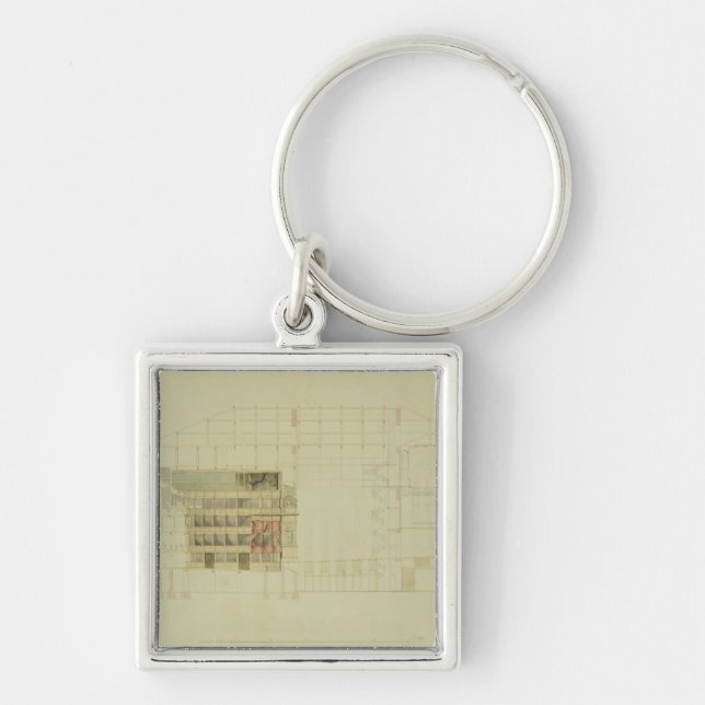 Chaveiro Planeie para o teatro real de Dresden, c.1838 (Frente)