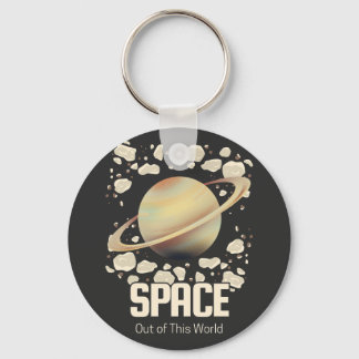 Chaveiro Planeta Brown Beige Saturn