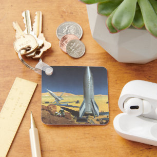 Chaveiro Planeta do deserto da ficção científica do vint