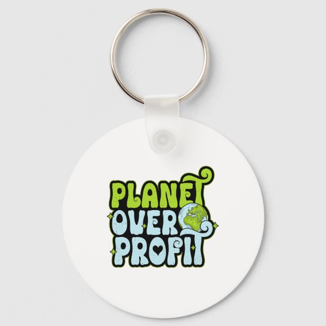 Chaveiro Planeta do Dia da Terra sobre Proteção Ambiental d (Frente)