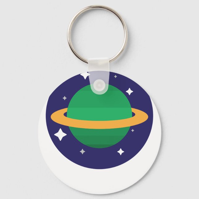 Chaveiro planeta no espaço (Frente)