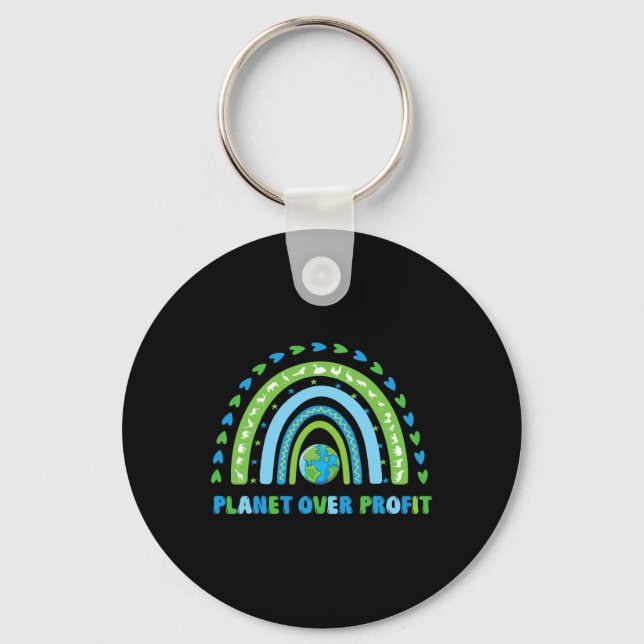 Chaveiro Planeta Sobre Lucro Dia da Terra Arco-Íris Ambient (Frente)