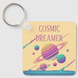 Chaveiro Planetas Retro Vaporwave Synthwave