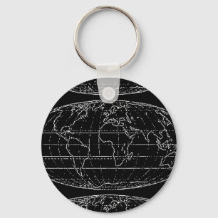 Chaveiro planisfera/mapas simples