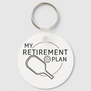 Chaveiro Plano de aposentadoria pickleball jogador de pickl