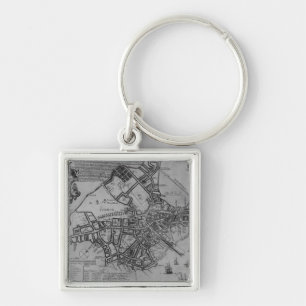 Chaveiro Plano de Boston, Nova Inglaterra, 1739
