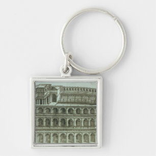Chaveiro Plano do teatro de Marcellus, Roma, 1558 (engr