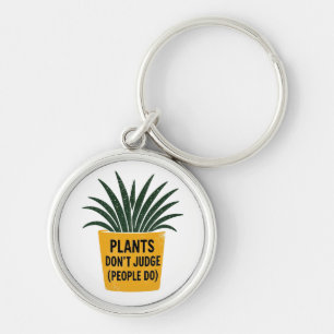 Chaveiro Plantas Divertidas Não Julgam Carimbo de Tinta Vin
