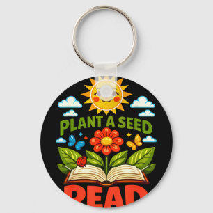 Chaveiro Plante uma semente ler leitor livro biblioteca mãe