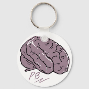 Chaveiro plástico do logotipo do cérebro