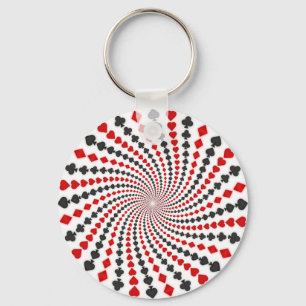 Chaveiro Playing Card Suits Spiral: