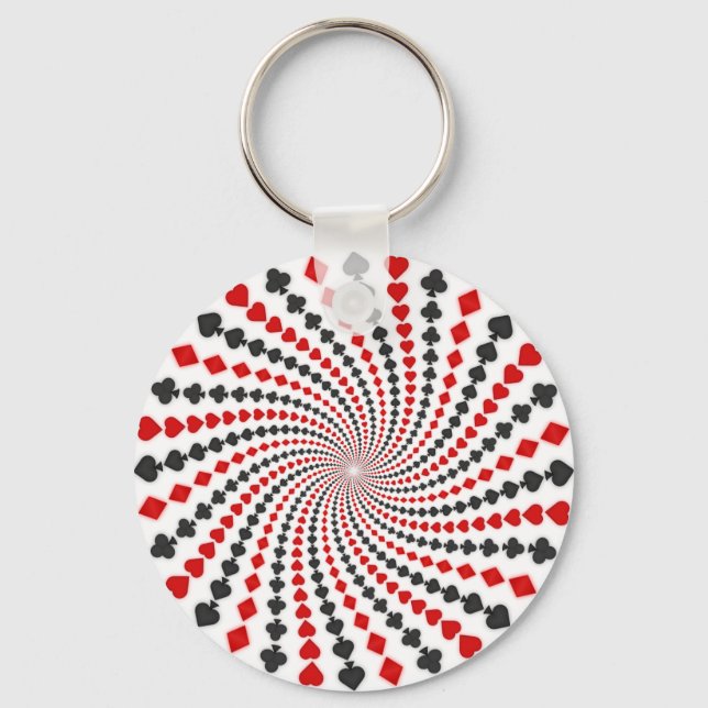 Chaveiro Playing Card Suits Spiral: (Frente)