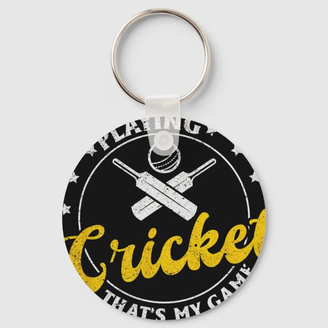 Chaveiro Playing Cricket That's My Game - Cricketing Cricke (Frente)