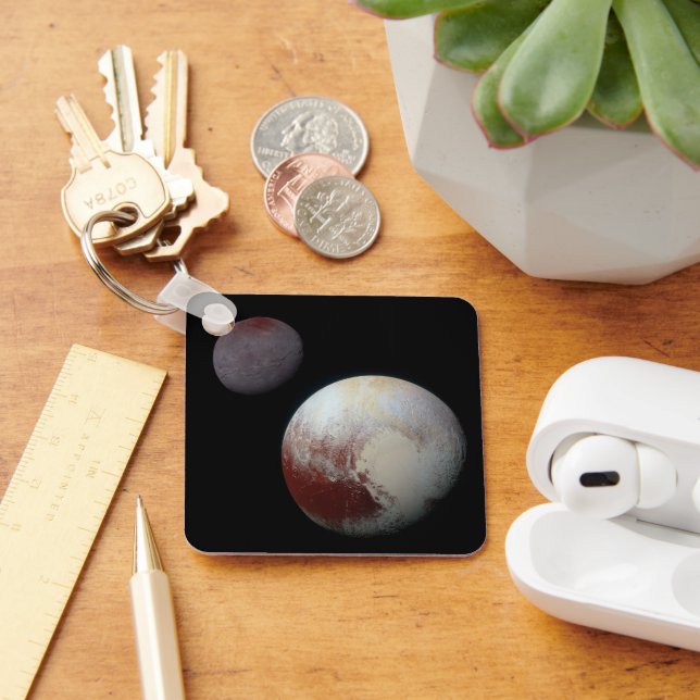 Chaveiro Plutão & Caronte 9º ou Sistema Solar Planeta Anão (Mesa)