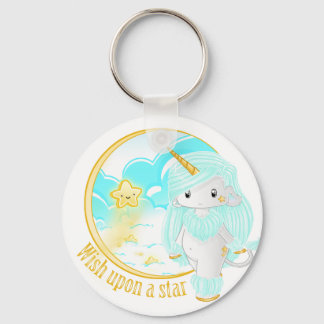 Chaveiro Po Unicorn Azul