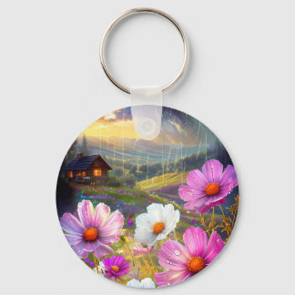 Chaveiro Pocket Blooms: Miniatura Arte para Suas Chaves