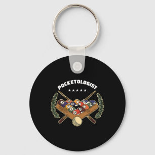 Chaveiro Pocketologista Billiard Player Snooker Piscina 8 L