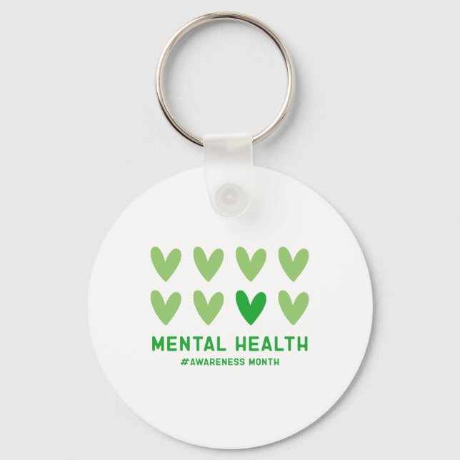 Chaveiro Podemos Vestir Mês Verde de Consciência Mental (Frente)
