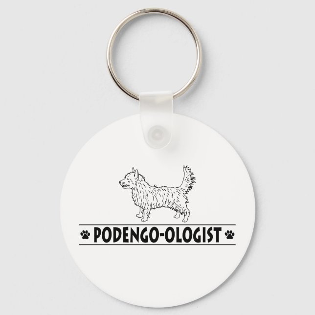 Chaveiro Podengo Pequeno, português Humoroso (Frente)
