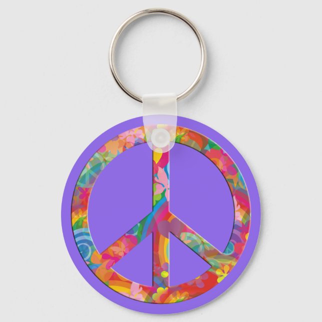Chaveiro Poder das Flores Paz | lila (Frente)
