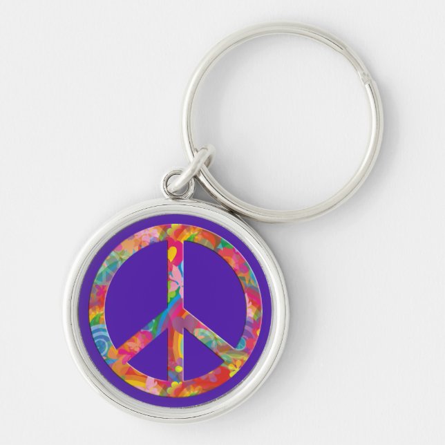 Chaveiro Poder das Flores Paz | violeta (Frente)
