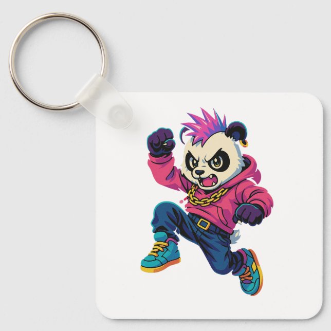 Chaveiro Poder do Panda Punk (Frente)