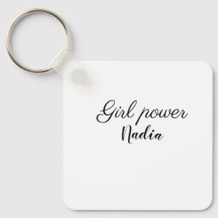 Chaveiro poder feminino simples minimalista adicionar nome