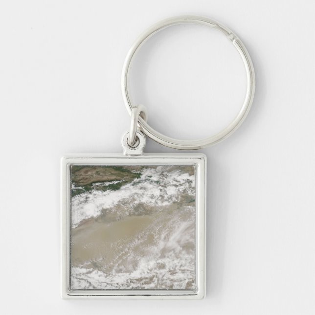 Chaveiro Poeira e nuvens pairando sobre as Des Taklimakan (Frente)