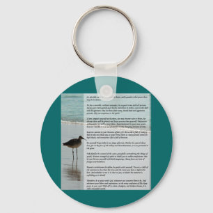 Chaveiro Poema Desiderata - Seagull na cena da praia