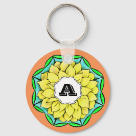 Chaveiro POINSÉTIA MODERNA no AMARELO