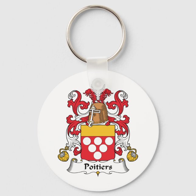 Chaveiro Poitiers Family Crest (Frente)