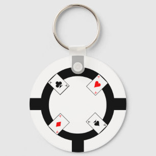 Chaveiro Poker Chip - Branco