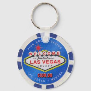Chaveiro Poker Chip de Las Vegas High Roller US$ 1