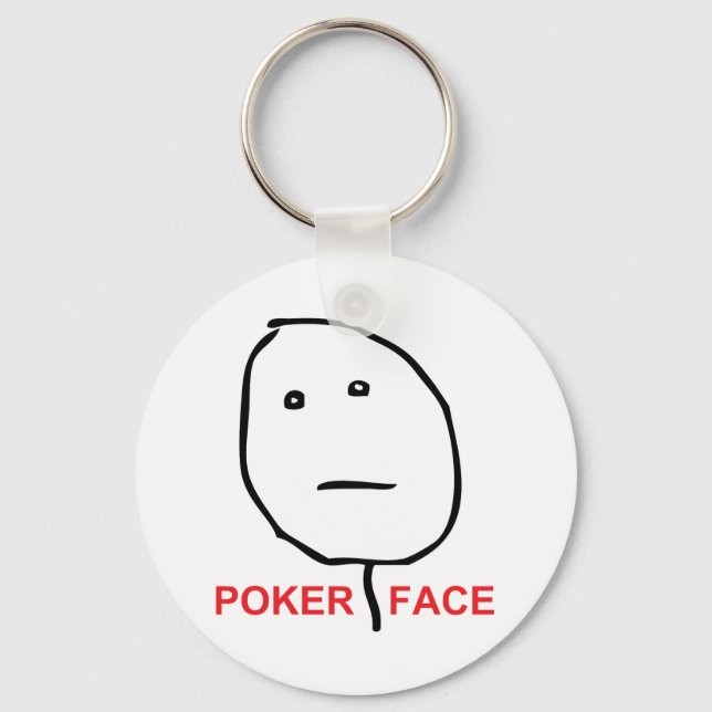Chaveiro Poker Face (texto) (Frente)