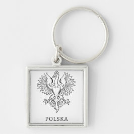 Chaveiro Poland's White Eagle Contemporary State Emblem 