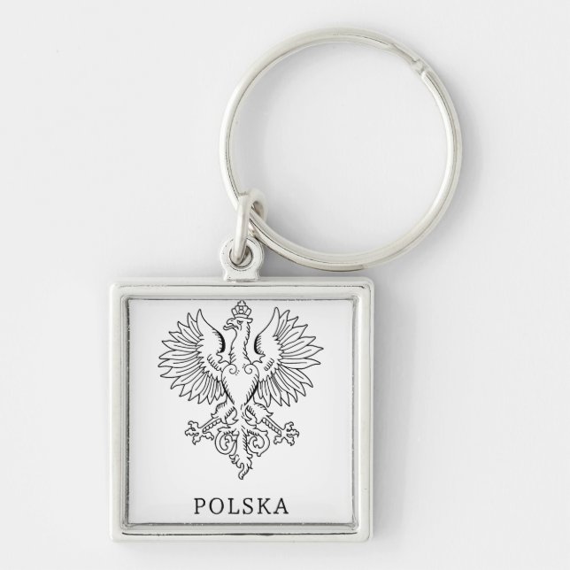 Chaveiro Poland's White Eagle Contemporary State Emblem  (Frente)