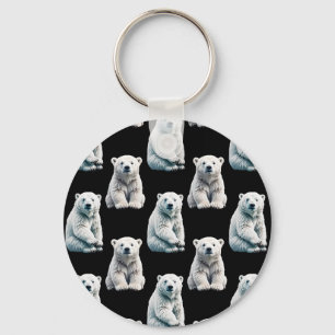 Chaveiro Polar Bear Animal Pattern Design