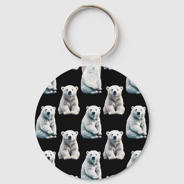 Chaveiro Polar Bear Animal Pattern Design (Frente)