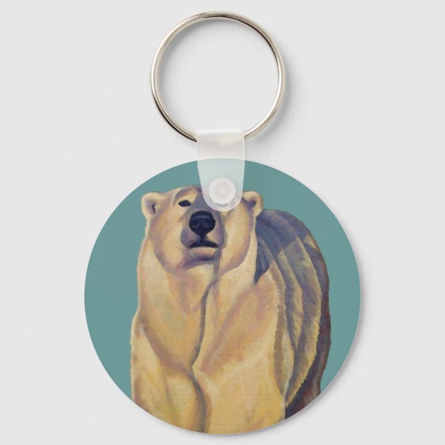 Chaveiro Polar Bear Art Key Chain Canada Willife Gifts (Frente)
