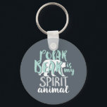 Chaveiro Polar Bear Is My Spirit Animal Cute Animal Lover<br><div class="desc">Polar Bear Is My Spirit Animal. Inspirational and motivational design to raise awareness on global warming, climate change and rising earth temperature. This polar bear lover merchandise is for wildlife conservation campaign. Perfect to raise awareness on polar bear rescue, conservation and protection. Great Christmas gift and birthday present for family...</div>