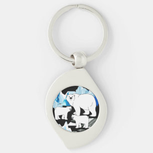 Chaveiro Polar Bear Mãe E Cubos