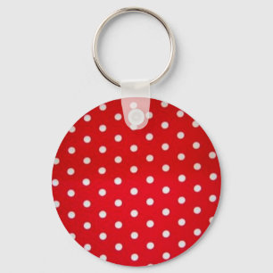 Chaveiro polca-ponto-vermelho-branco