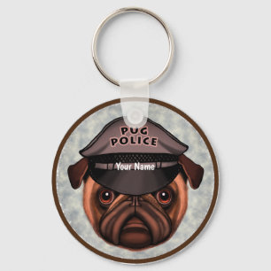 Chaveiro Polícia de Pug
