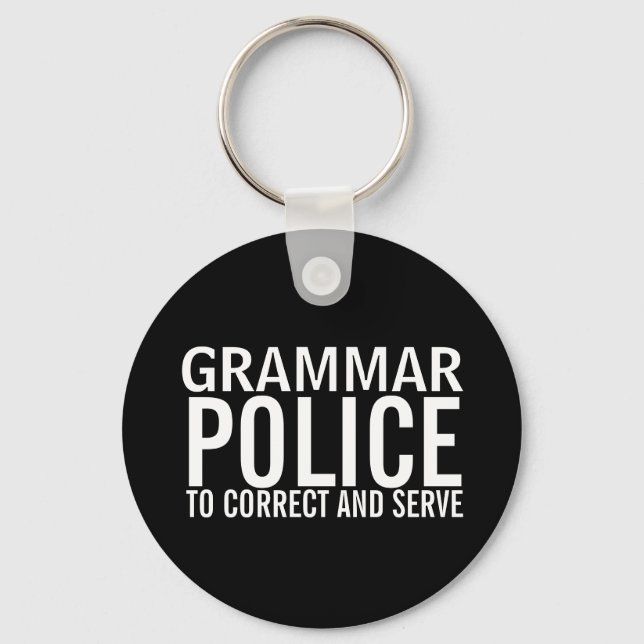 Chaveiro Polícia Gramática Para Corrigir E Servir (Frente)