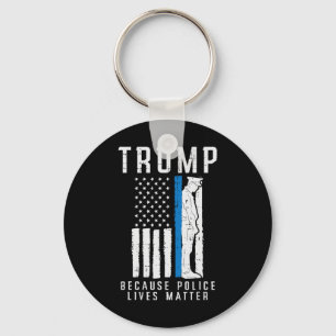 Chaveiro Polícia Vive Problema Pro Trump Thin Blue Line UF