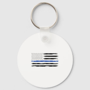 Chaveiro Policial Americano Flag Thin Blue Line